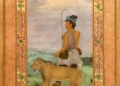 Representation of nafs as a lion in Mughal art